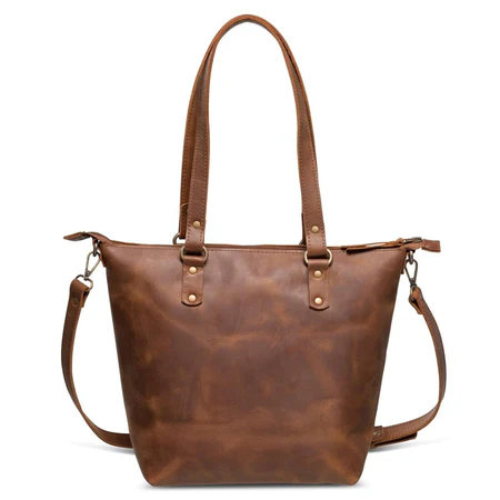 Crossbody Leather Tote - Image 9