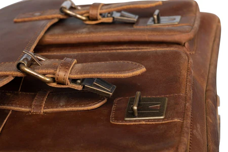 Front Pocket Leather Briefcase - Image 7