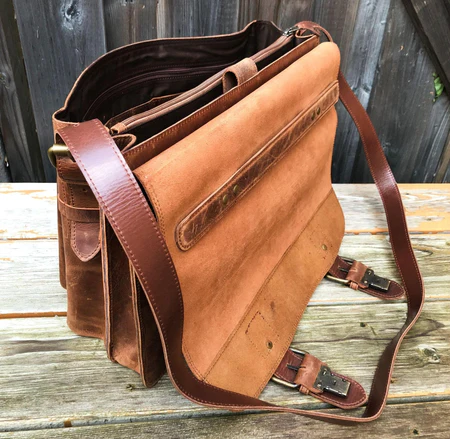 Front Pocket Leather Briefcase - Image 6