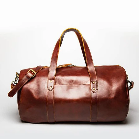 Leather Gym Bag 37L - Image 8