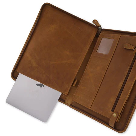 Zip Up Leather Padfolio - Image 2